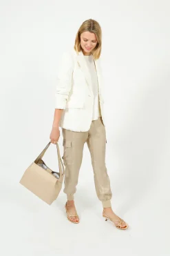 5A7 Boucle Khloe Blazer in Gardenia