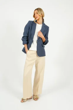 5A7 Boucle Khloe Blazer in Shadow