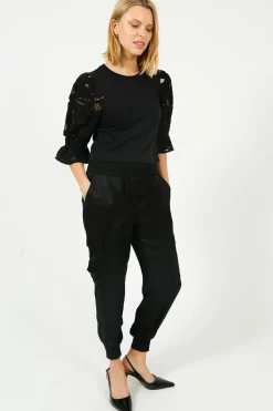 5A7 Giles Pant in Black
