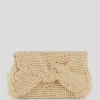 AH Bow Clutch in Natural Raffia