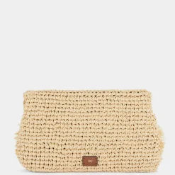 AH Bow Clutch in Natural Raffia