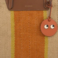AH Striped Jute E/W Tote in Orange Multi