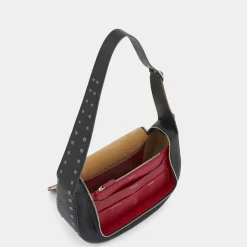 AH Vere New Shoulder Bag with Studs in Black