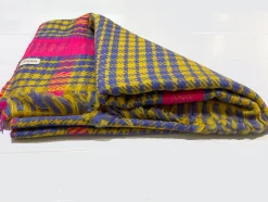 ANNA 603 Himalaya Check Print Scarf in Yellow Multi