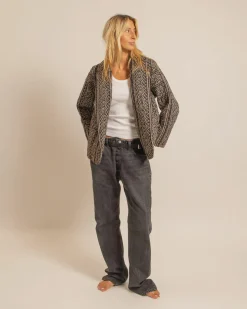 AOKYANOS Cuba Printed Mendoza Jacket in Black