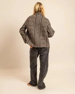 AOKYANOS Cuba Printed Mendoza Jacket in Black