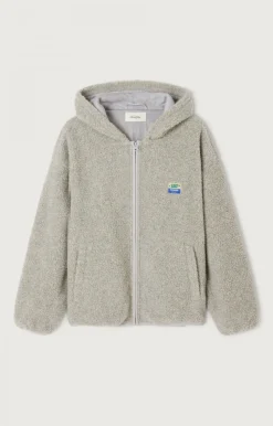 AV Hoki Fleece Hooded Jacket in Grey Melange