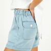 BD Callie Ruffle Short in Malibu Mist Wash