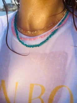 BON BON Baby Pink Fire Opal Necklace