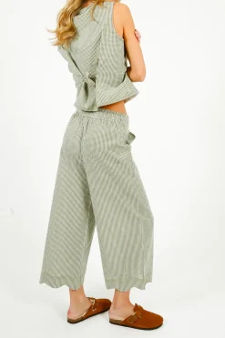 BONTE Aide Trouser in Green Gingham