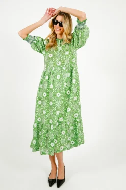 BONTE Loane Dress in Apple Green