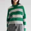 BR Arvy Knit in Green, Grey Stripe