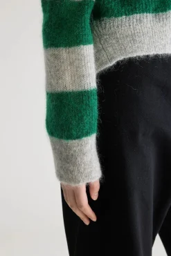 BR Arvy Knit in Green, Grey Stripe