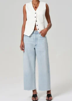 COH Ayla Raw Hem Crop in Sailor