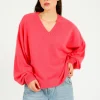 C-RUSH Sanita Oversized V in Rosebloom