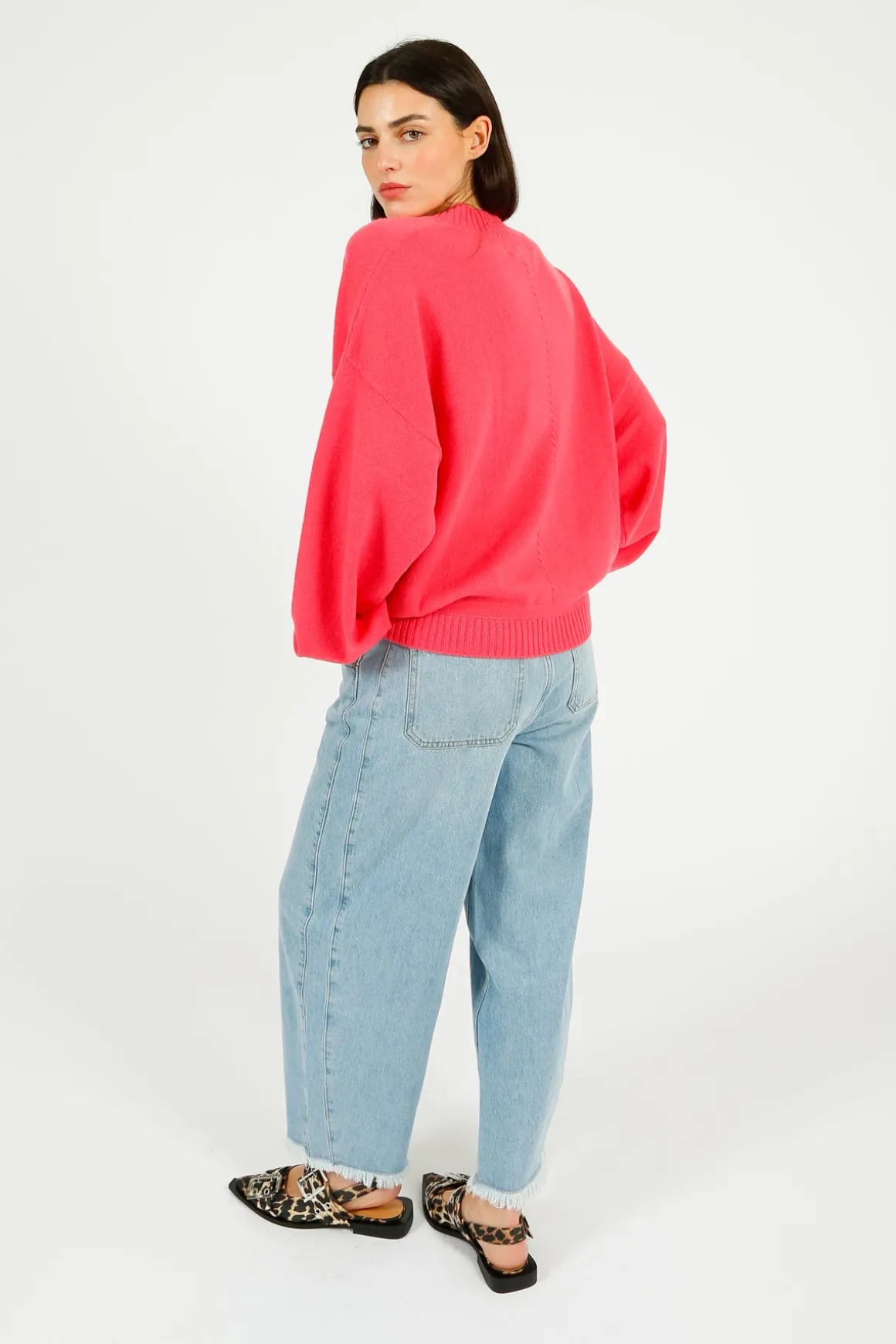 C-RUSH Sanita Oversized V in Rosebloom