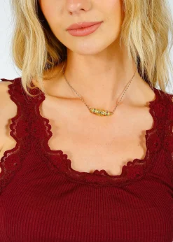 DELPHES 133 Barrel Charm Necklace