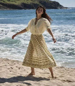 DOEN Marcie Skirt in Citron Rosier Floral