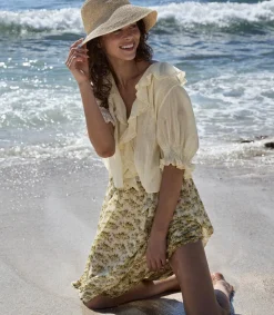 DOEN Marcie Skirt in Citron Rosier Floral