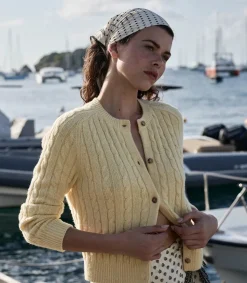 DOEN Penrose Cardigan in Lemon Chiffon