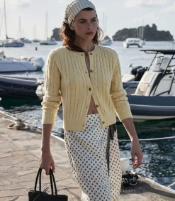 DOEN Penrose Cardigan in Lemon Chiffon