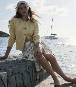 DOEN Penrose Cardigan in Lemon Chiffon