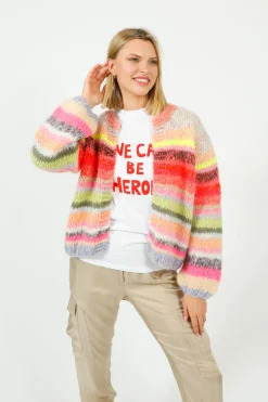 Du0026D Gabi Cardigan in Bold Multi