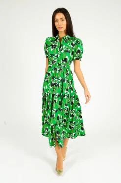 DVF Jonah Dress in Iris Green