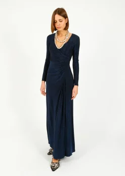 DVF Raffi Dress in Metallic Midnight