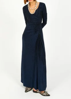 DVF Raffi Dress in Metallic Midnight