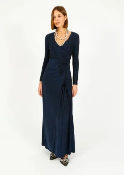 DVF Raffi Dress in Metallic Midnight