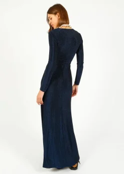 DVF Raffi Dress in Metallic Midnight