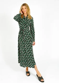 DVF Tori Dress in Chains Spots Black