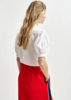 EA Hamadeus Ruffle Detail Shirt in White