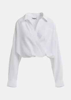 EA Hare Wide Wrap Shirt in White