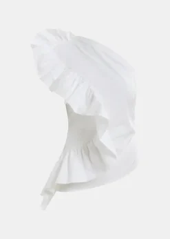 EA Haven Asymmetric Ruffle Top in White