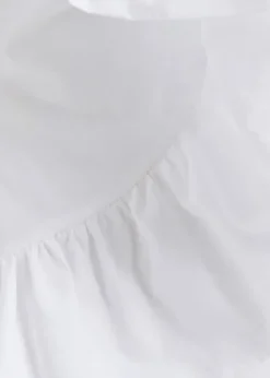 EA Haven Asymmetric Ruffle Top in White