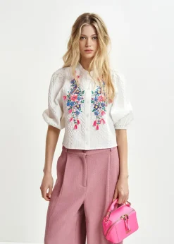 EA Heartfelt Embellished Shirt in White