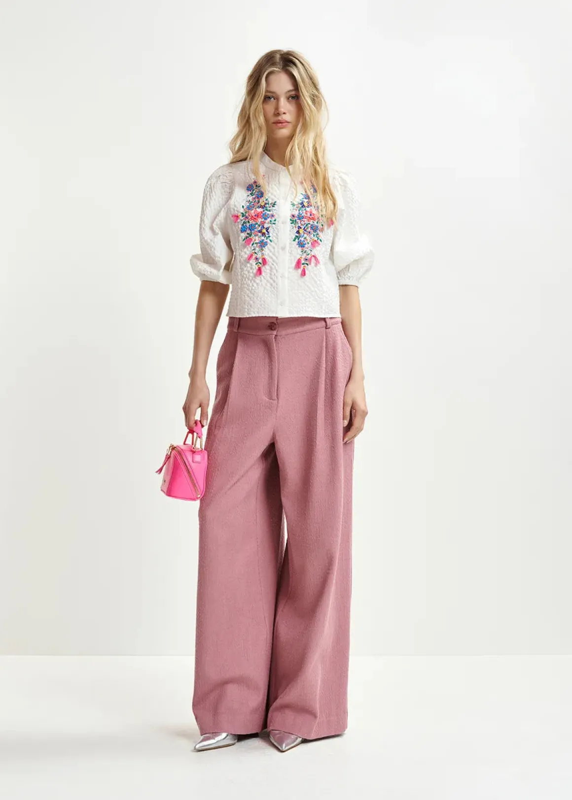 EA Heartfelt Embellished Shirt in White