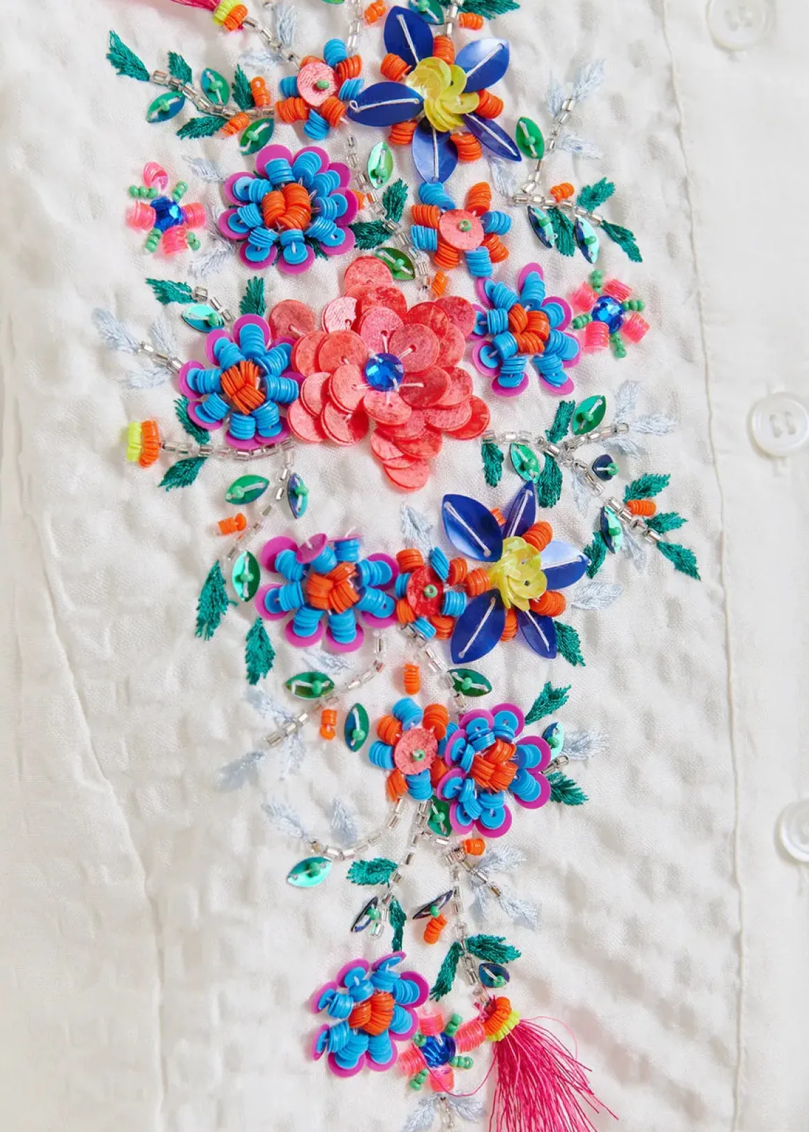 EA Heartfelt Embellished Shirt in White