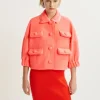 EA Hecks Cropped Jacket in Calypso Pink