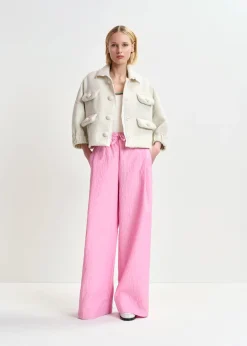 EA Hecks Cropped Jacket in Sour Cream