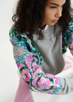 EA Hecrazy Embroidered Sweatshirt in Nimbus Cloud