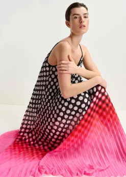 EA Hyacinth Pleated Maxi Dress in Virtual Pink