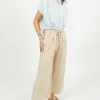 EP PT1903 Drawstring Waist Trousers in Beige