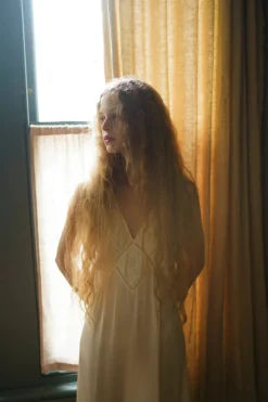 FAUNE Primrose Dress in Oyster