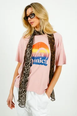 FIVE Santa Monica Tee in Old Pink