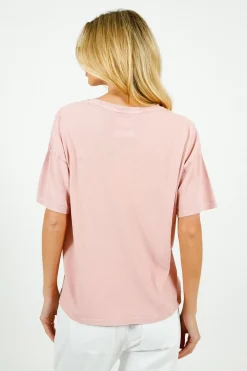FIVE Santa Monica Tee in Old Pink