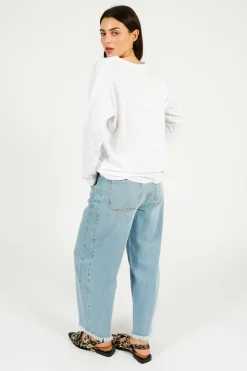 FWP Sparkling Sweatshirt in White, Gold