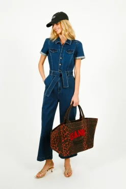 GANNI A6631 XXL Red Leo Shopper